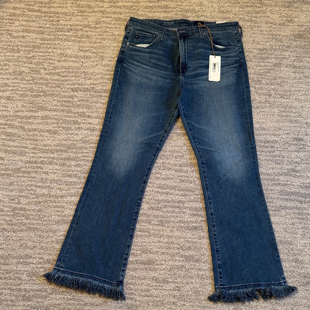 AG Adriano Goldschmied Dark Blue Flare Jeans
